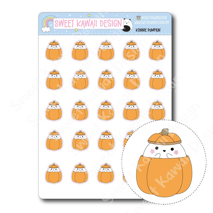 Kawaii Konnie Stickers - Pumpkin