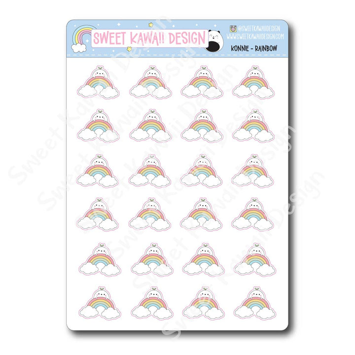 Kawaii Konnie Stickers - Rainbow
