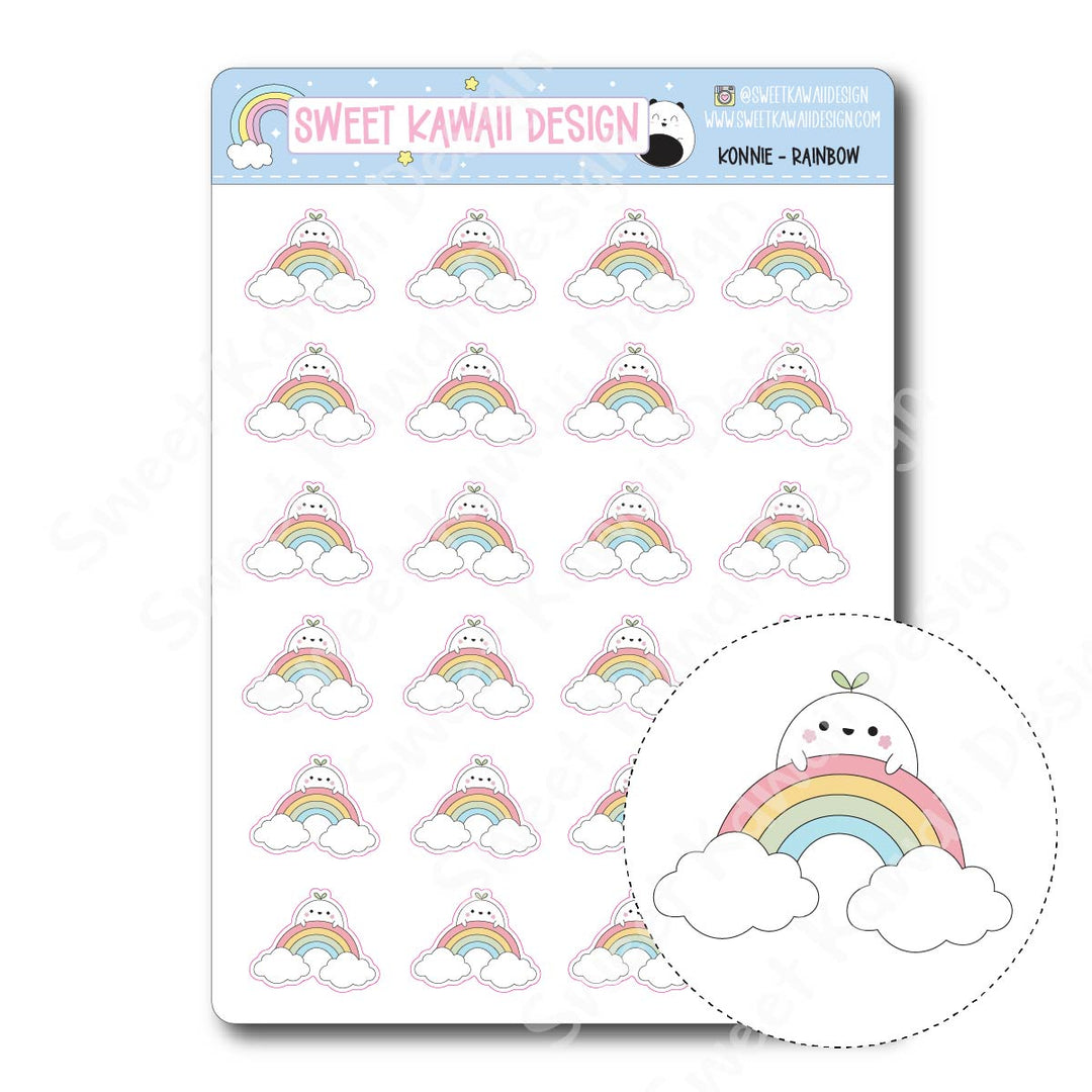 Kawaii Konnie Stickers - Rainbow