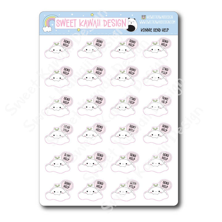 Kawaii Konnie Stickers - Send Help