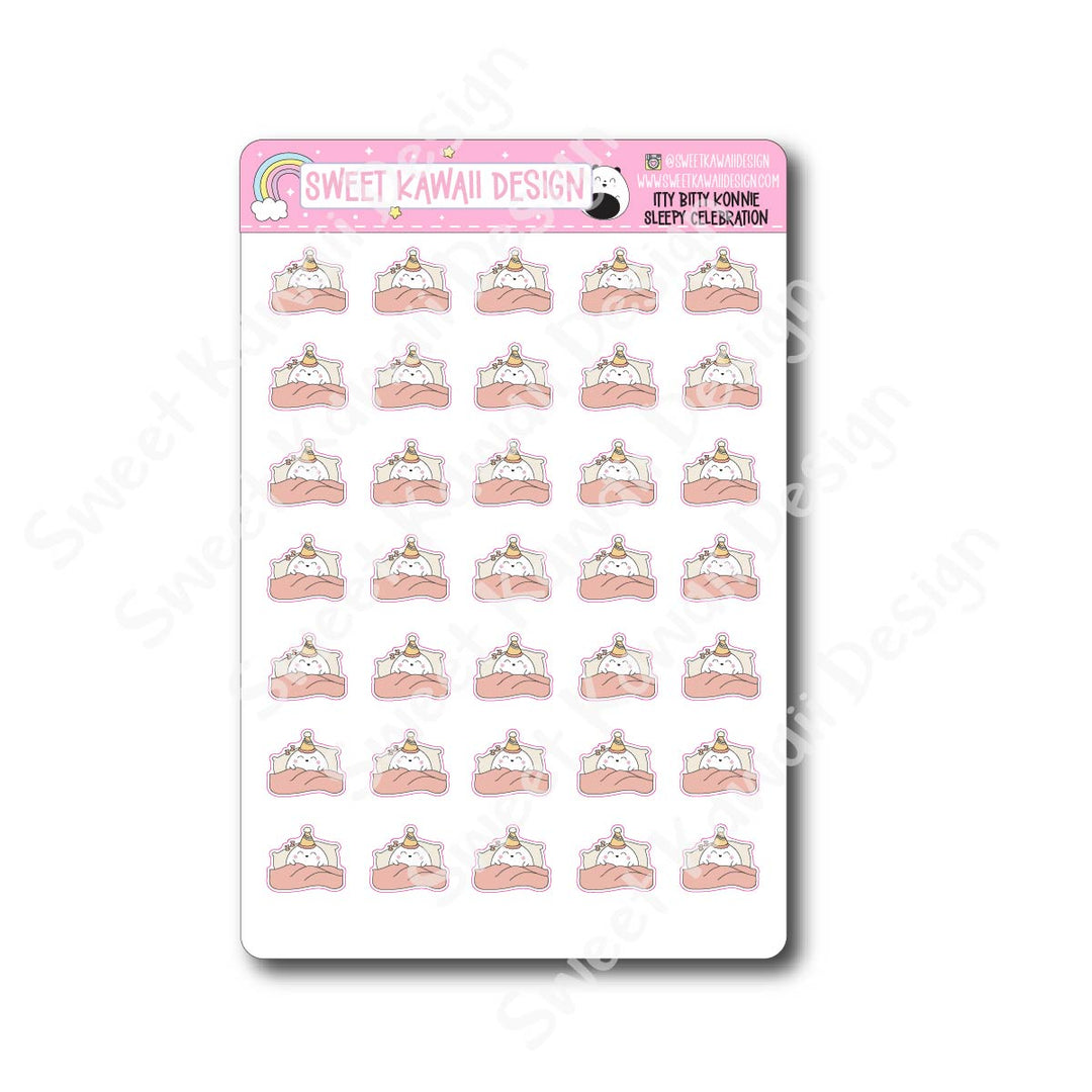 Kawaii Konnie Stickers - Sleepy Celebration