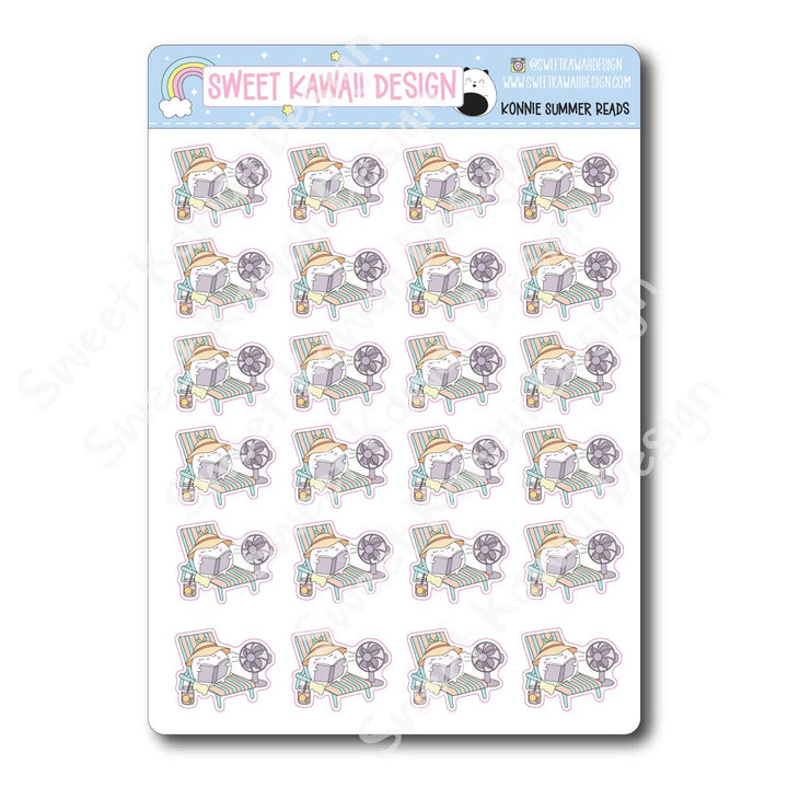 Kawaii Konnie Stickers - Summer Reads