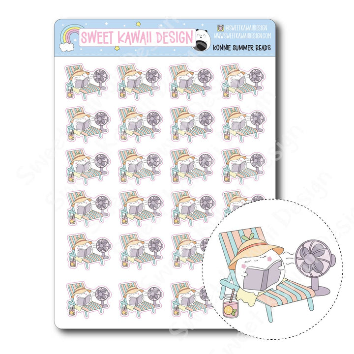 Kawaii Konnie Stickers - Summer Reads