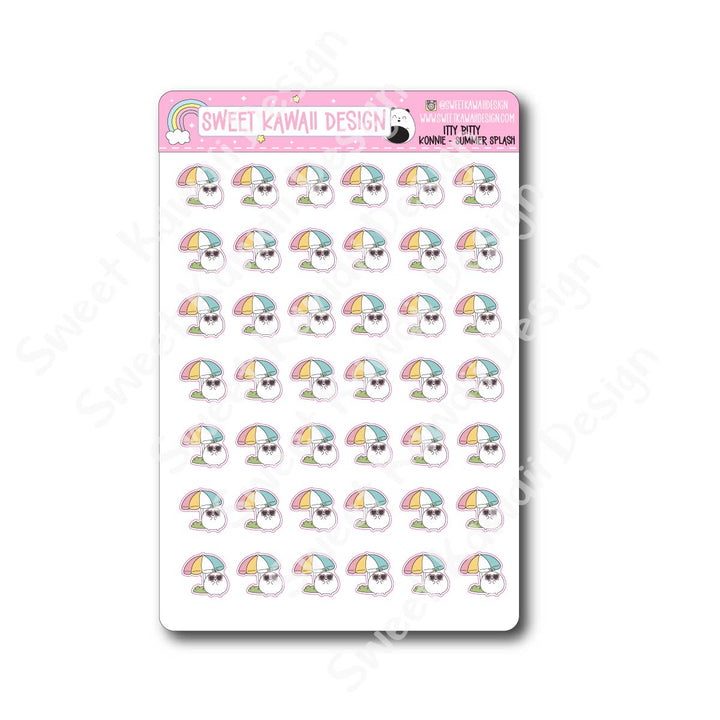 Kawaii Konnie Stickers - Summer Splash