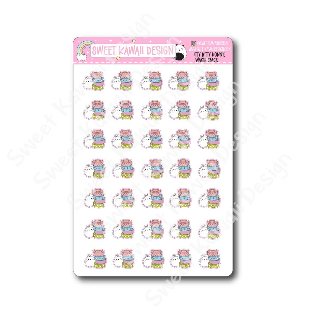 Kawaii Konnie Stickers - Washi Stack
