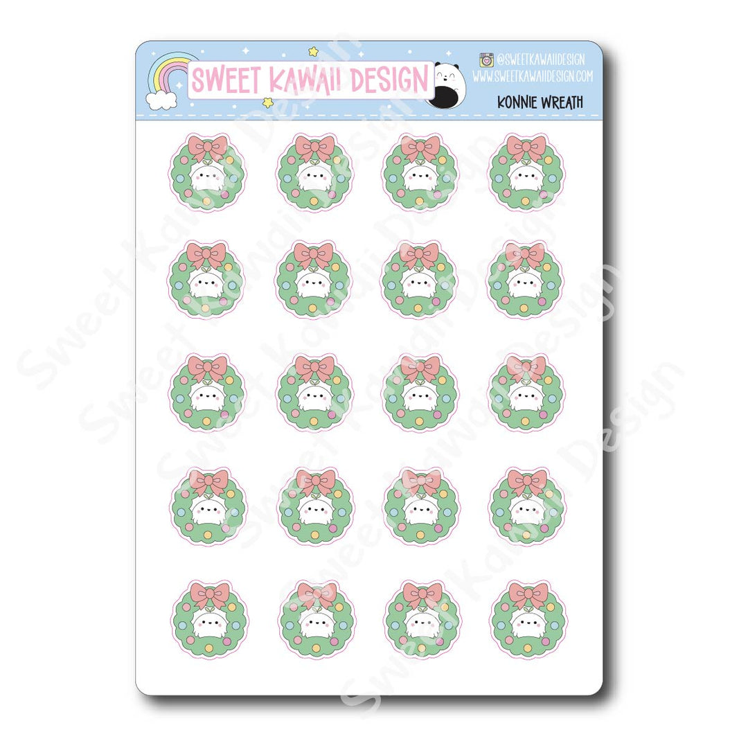 Kawaii Konnie Stickers - Wreath