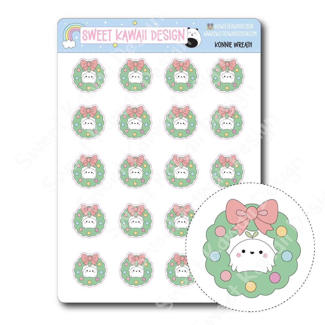 Kawaii Konnie Stickers - Wreath