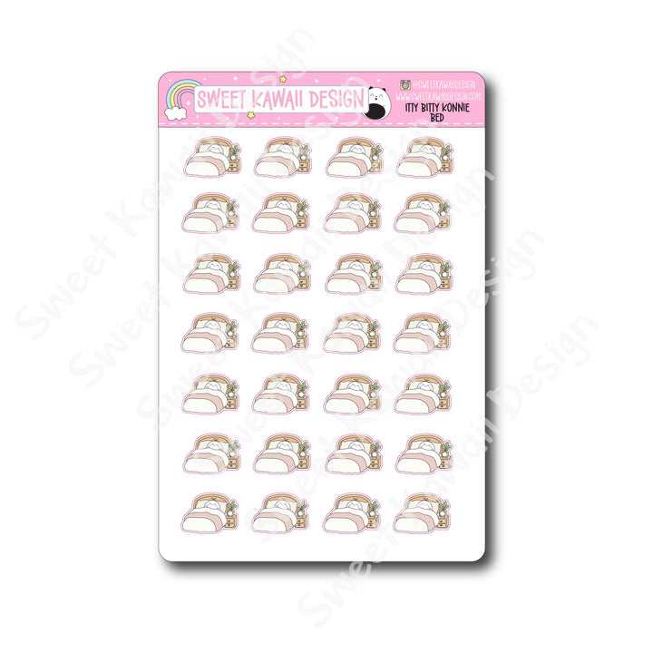 Kawaii Konnie Stickers - Bed