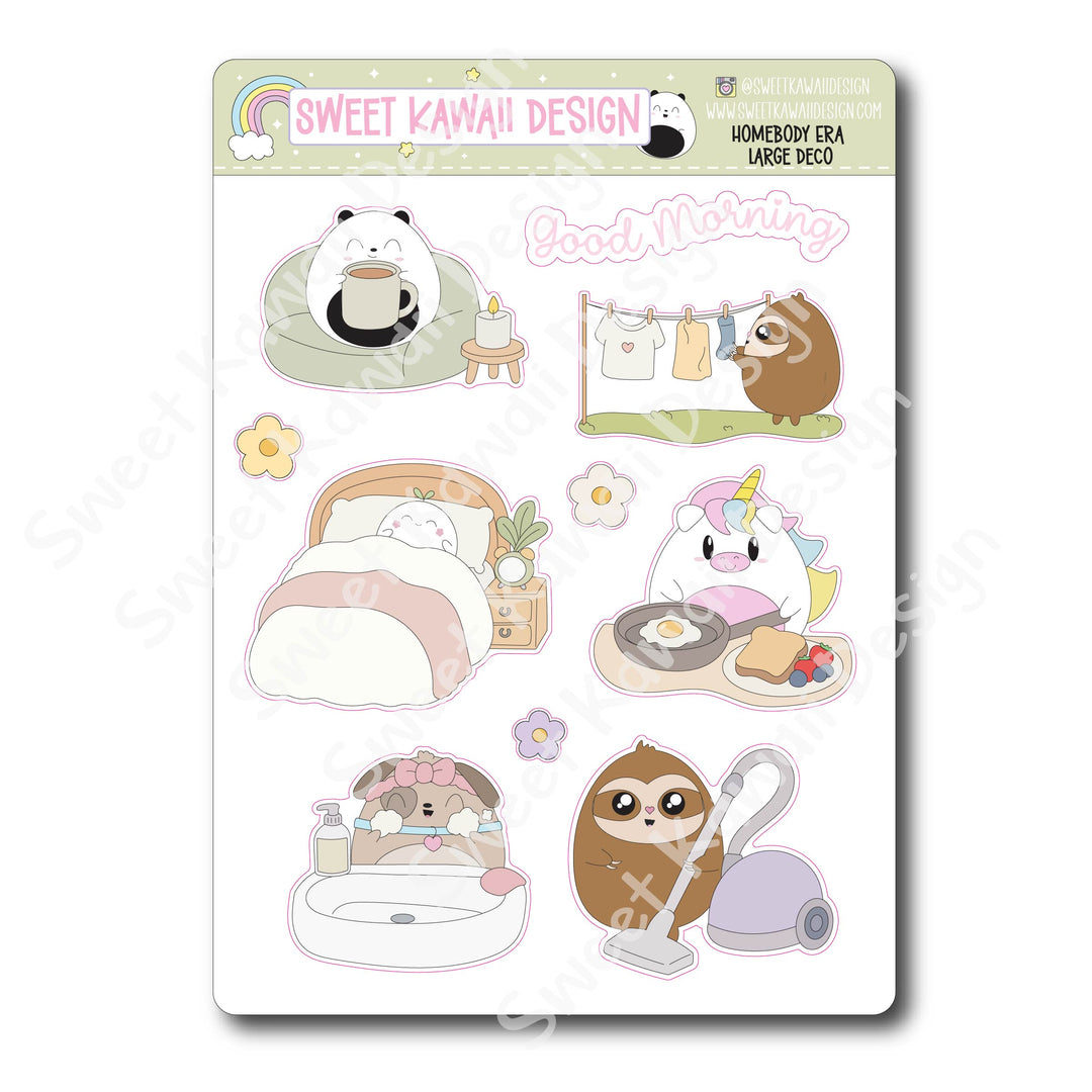 Kawaii Homebody Era Deco (LARGE) Stickers