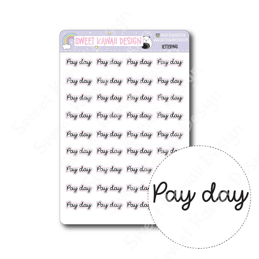 Lettering - Pay Day (Cursive)
