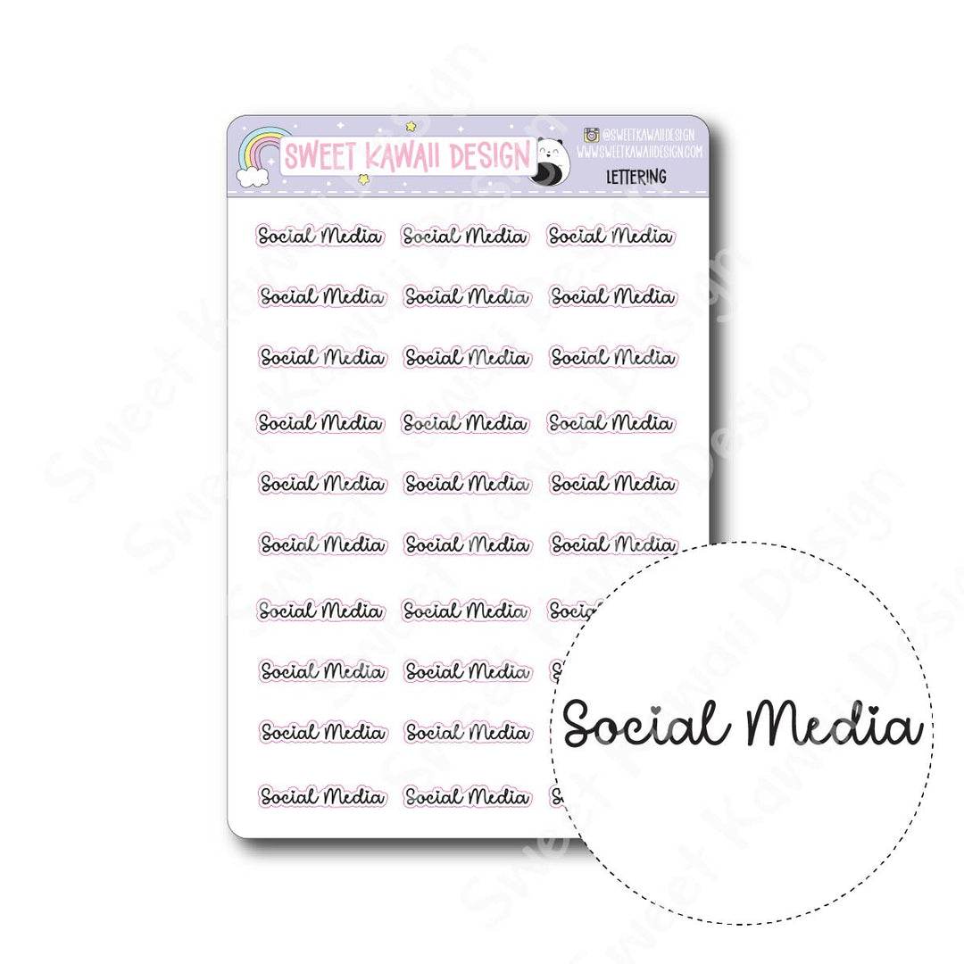 Lettering - Social Media (Cursive)