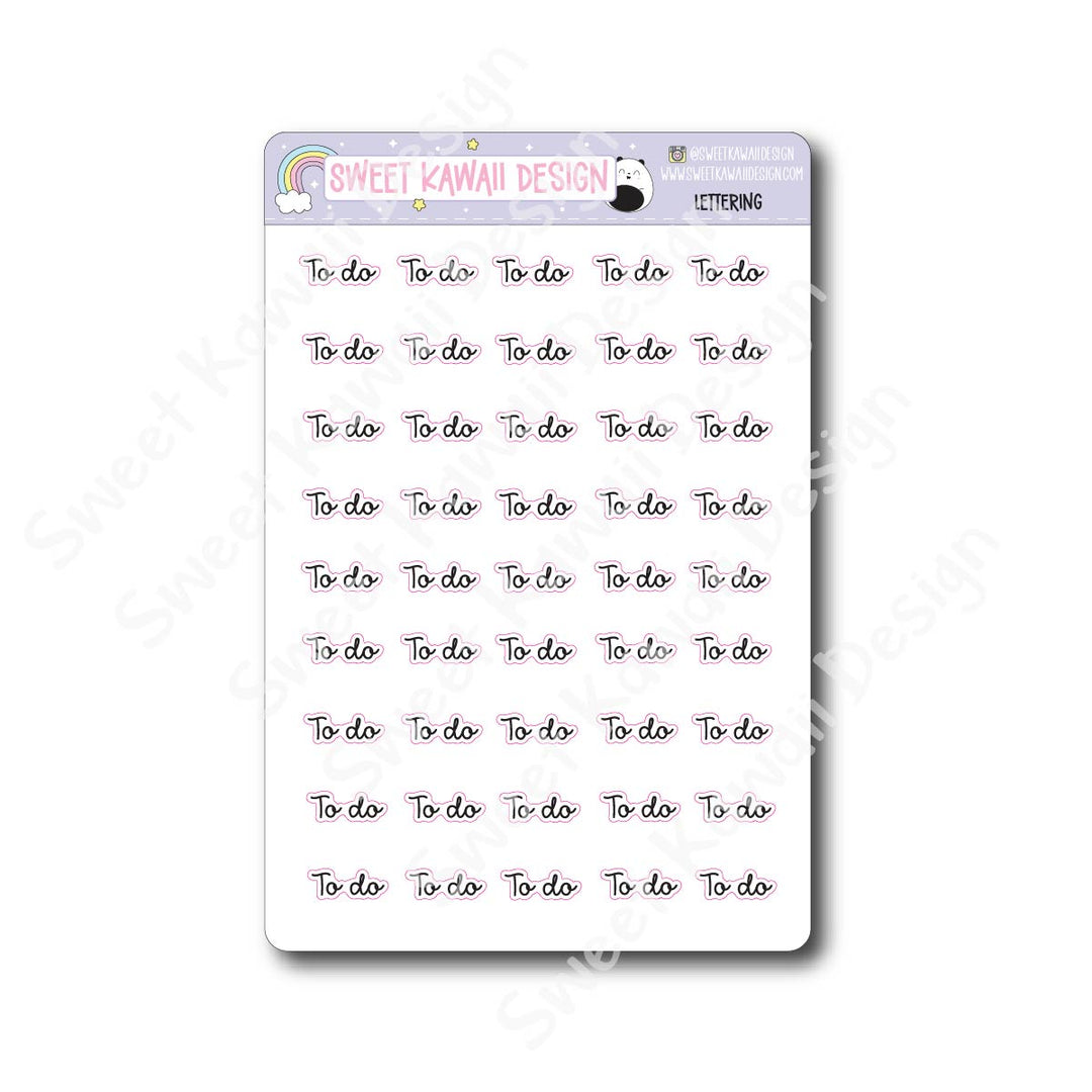 Lettering - To Do (Cursive)