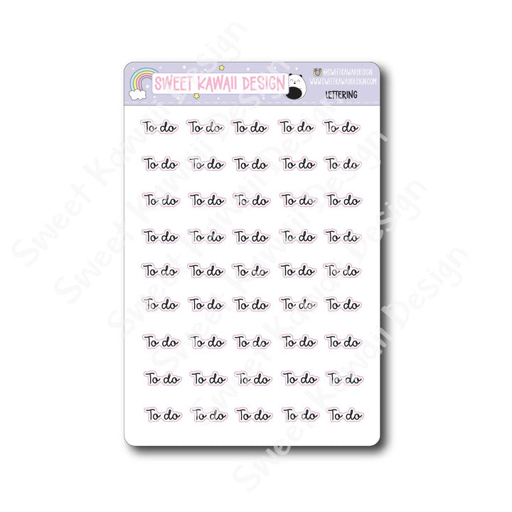 Lettering - To Do (Cursive)