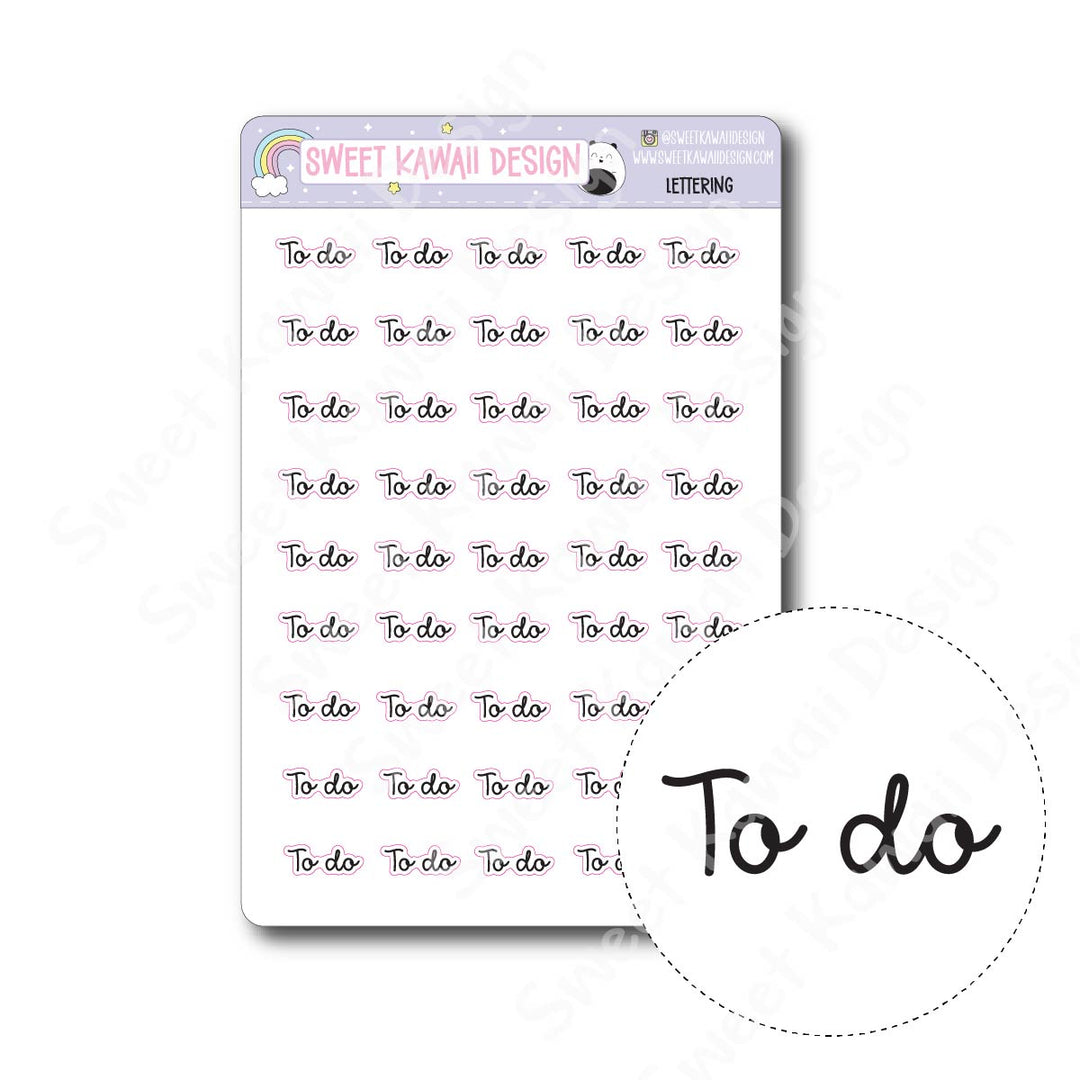 Lettering - To Do (Cursive)