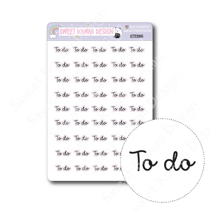 Lettering - To Do (Cursive)