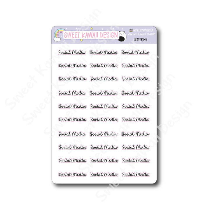 Lettering - Social Media (Cursive)