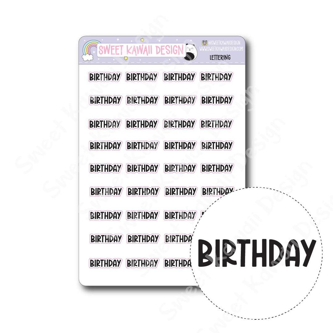 Lettering - Birthday