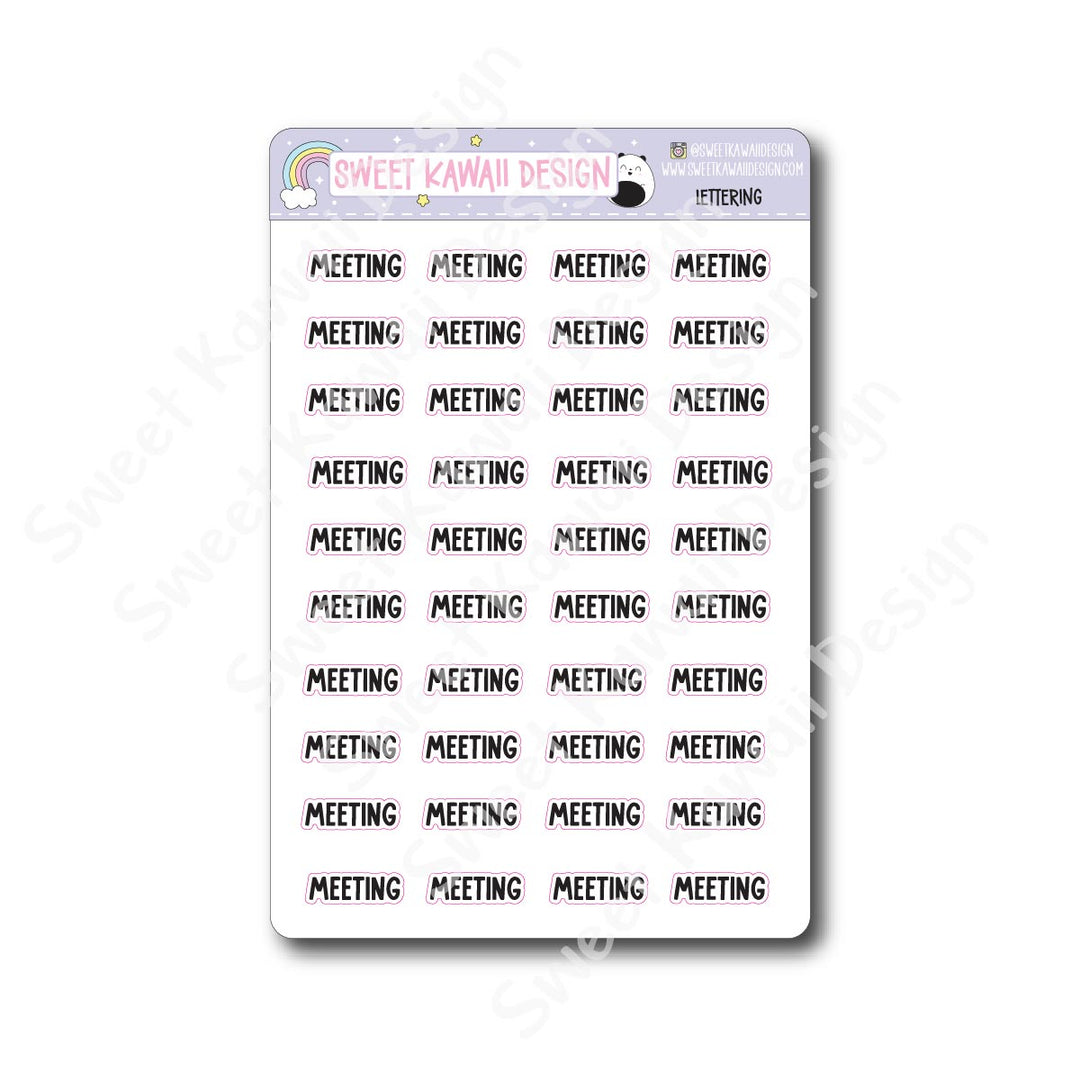 Lettering - Meeting