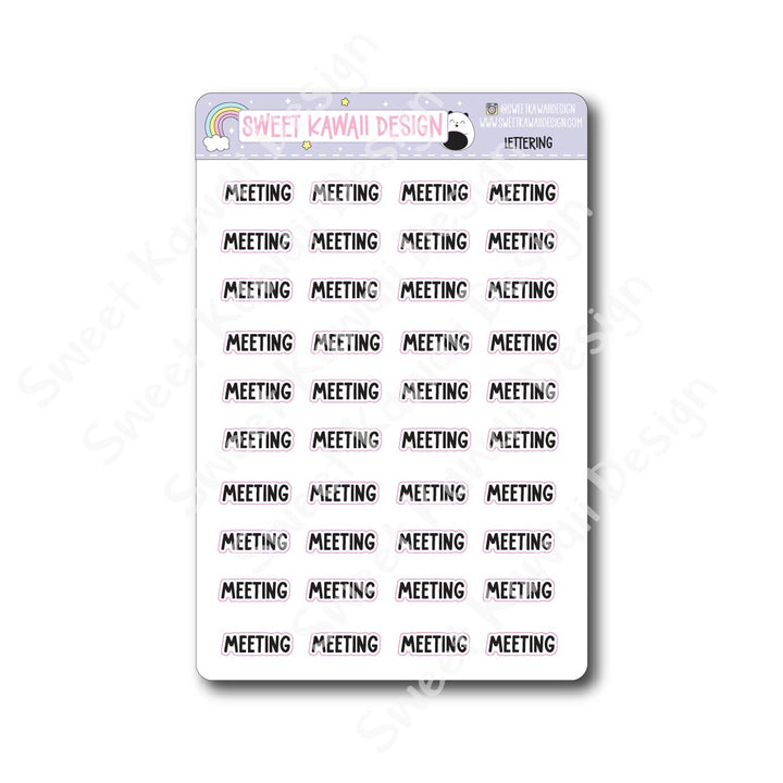 Lettering - Meeting