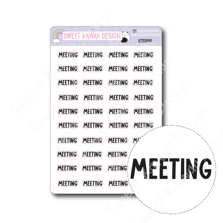Lettering - Meeting