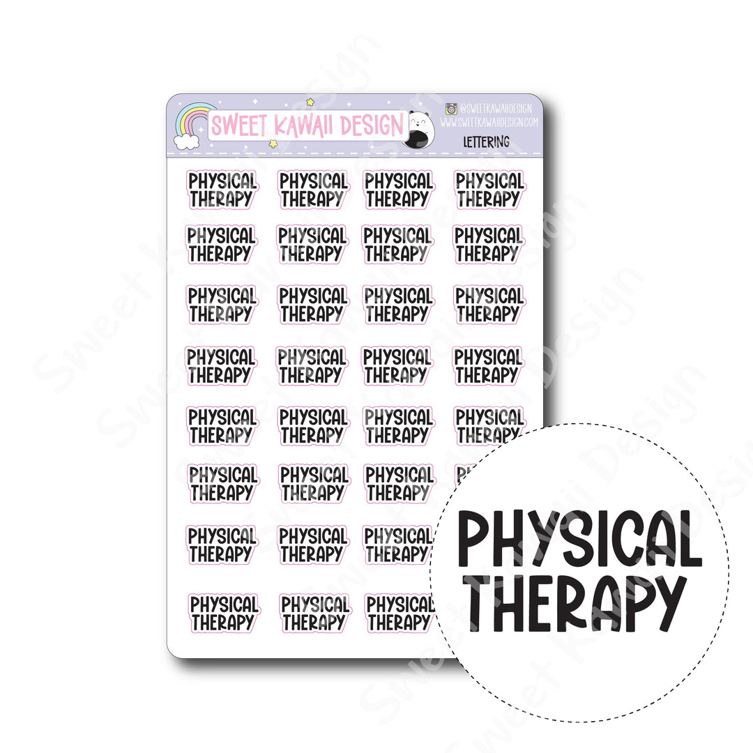 Lettering - Physical Therapy