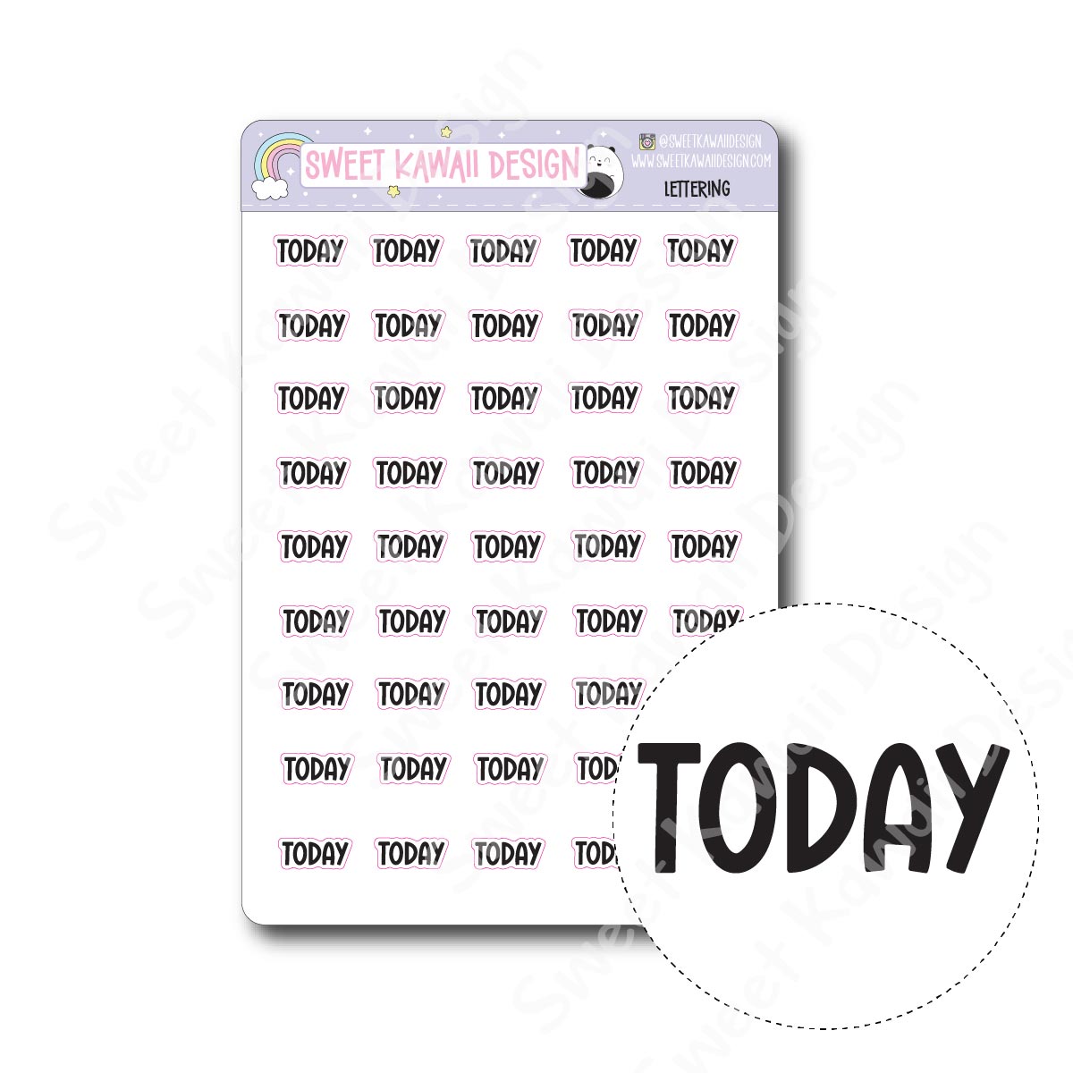 Lettering - Today – Sweet Kawaii Design