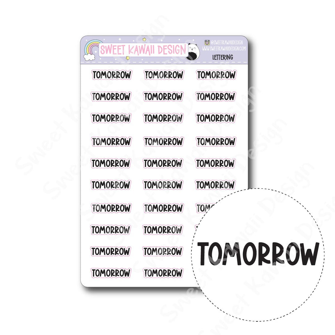 Lettering - Tomorrow