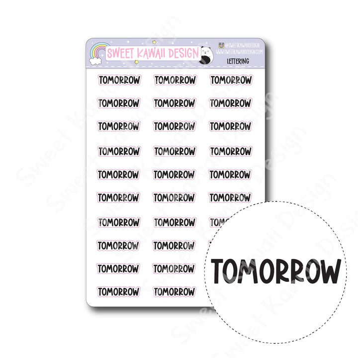 Lettering - Tomorrow