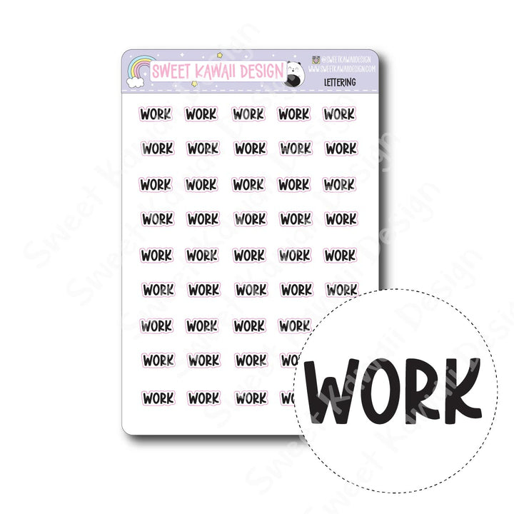 Lettering - Work