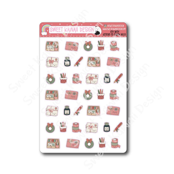 Kawaii Letters to Santa Stickers - Mixed Deco