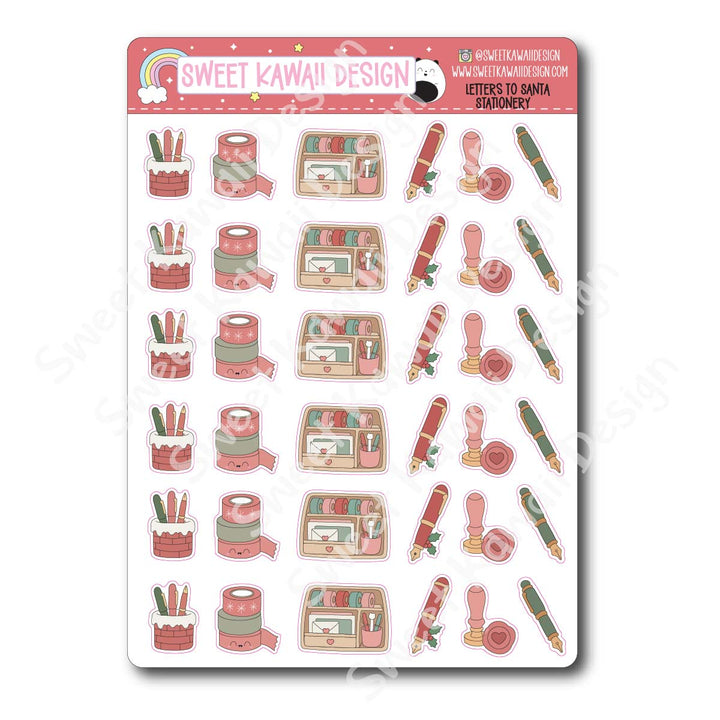Kawaii Letters to Santa Stickers - Stationery