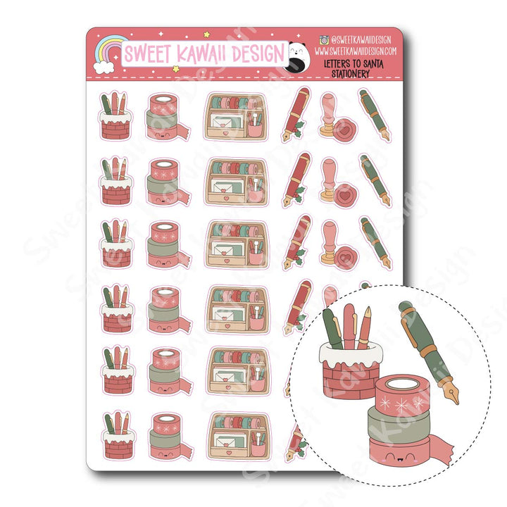 Kawaii Letters to Santa Stickers - Stationery