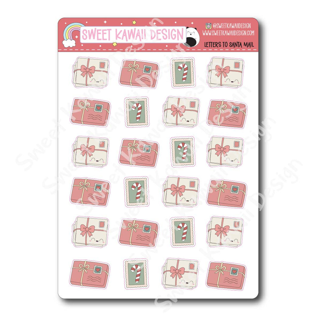 Kawaii Letters to Santa Stickers - Mail