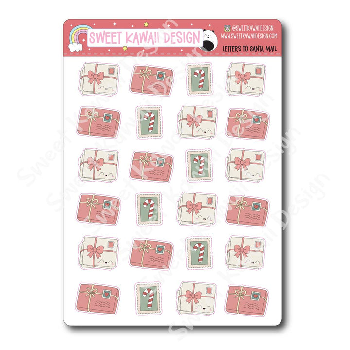 Kawaii Letters to Santa Stickers - Mail