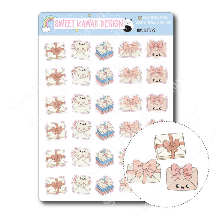 Kawaii Love Letter Stickers
