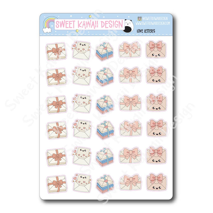 Kawaii Love Letter Stickers