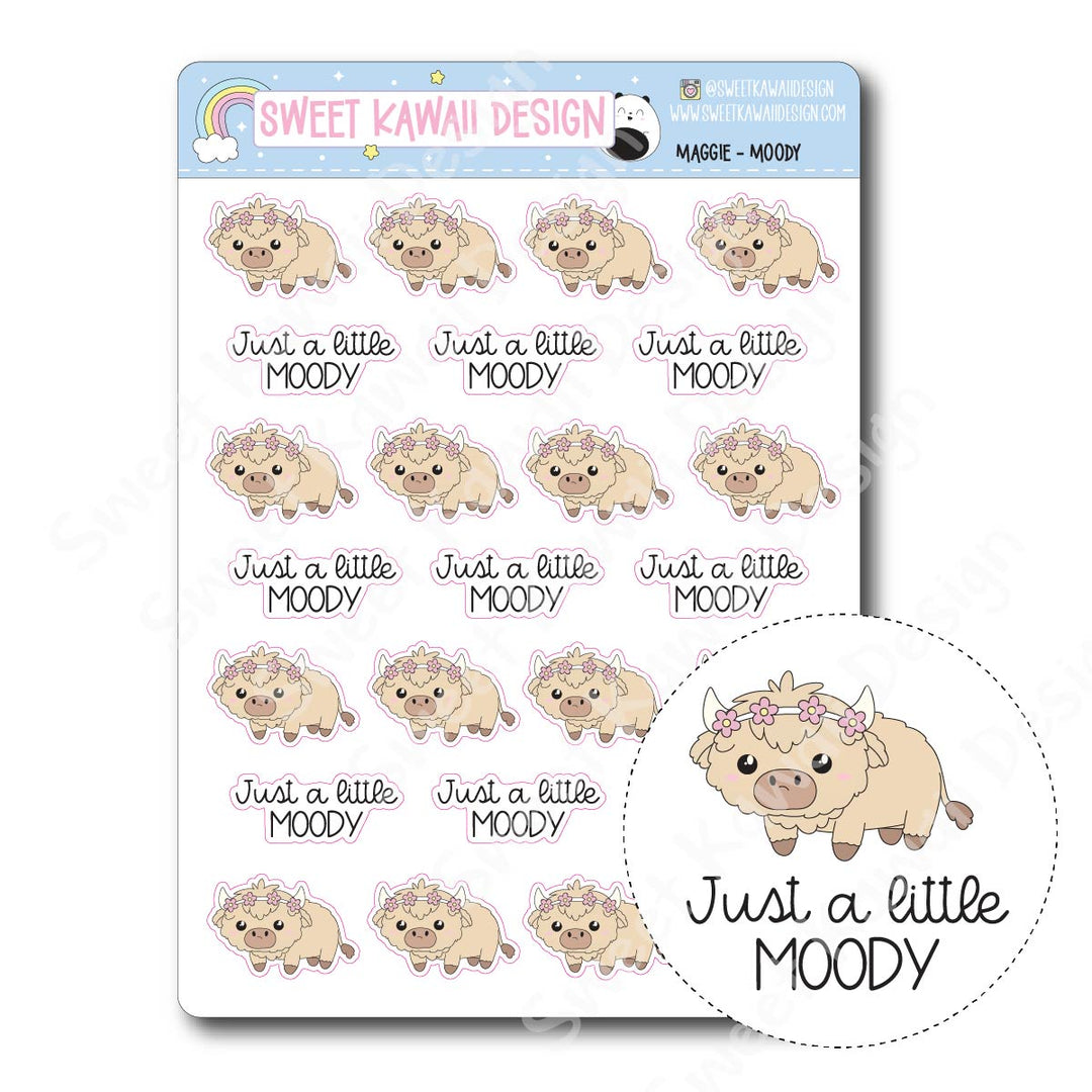 Kawaii Maggie Stickers - Moody