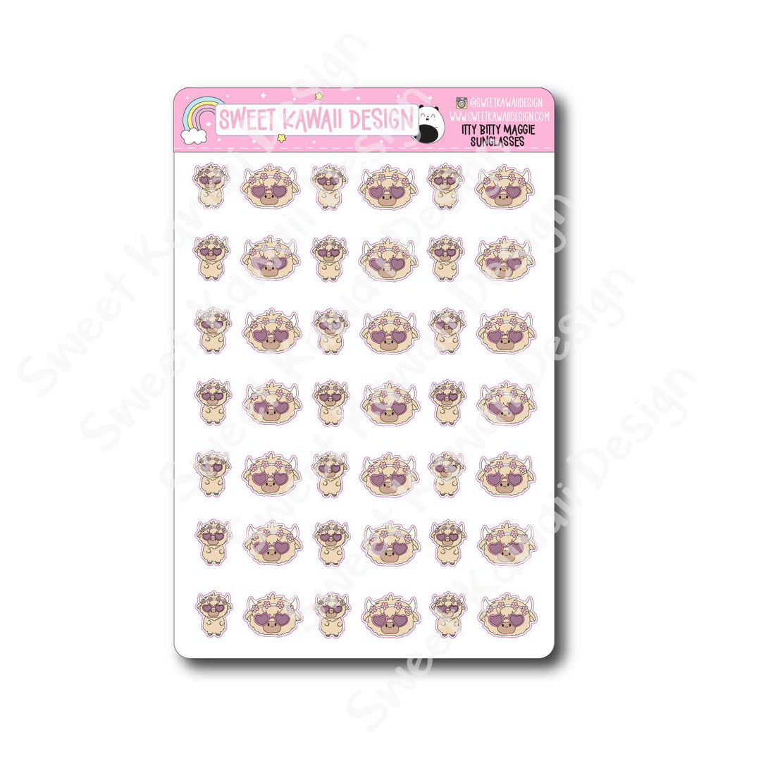 Kawaii Maggie Stickers - Sunglasses