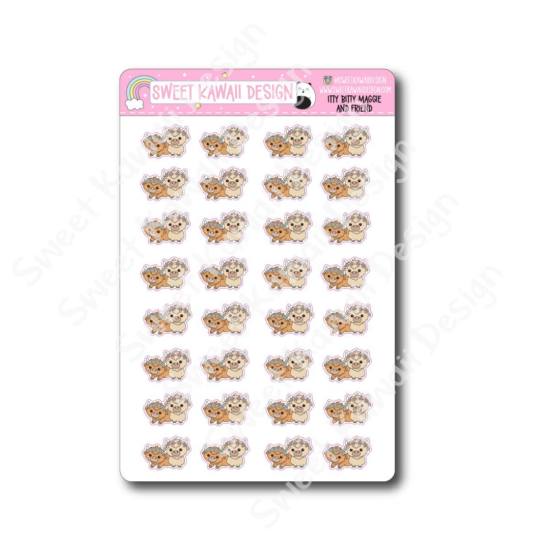 Kawaii Maggie and Friend Stickers