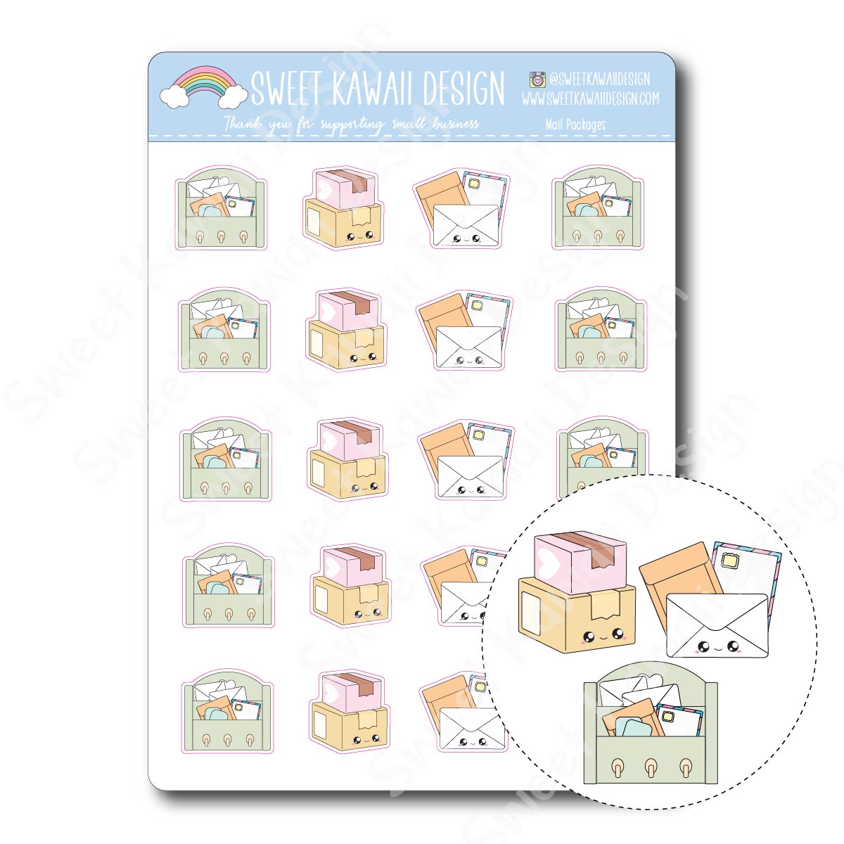 Kawaii Mail/Package Stickers
