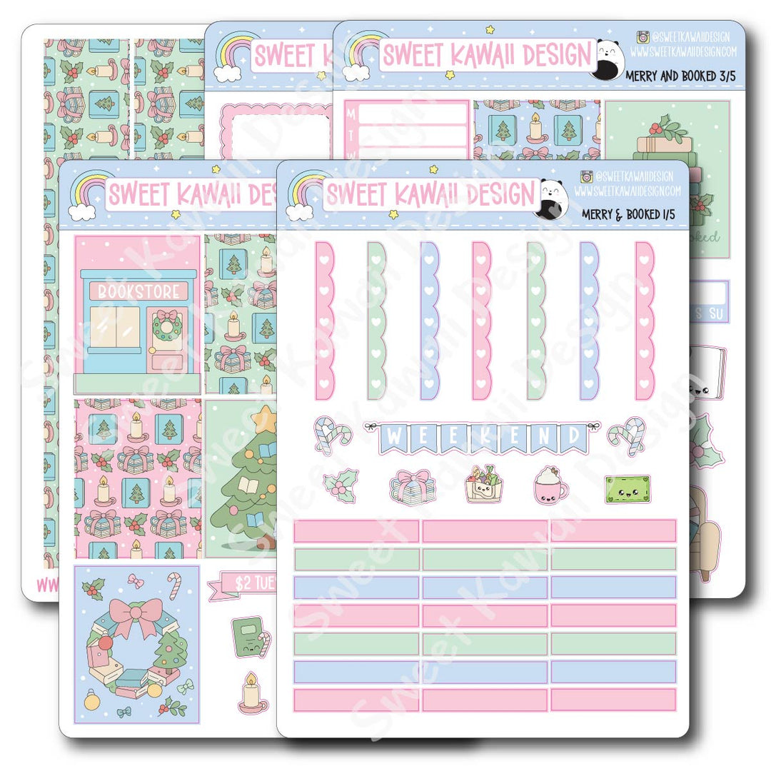 Weekly Kit - Merry and Booked - SIZE OPTIONS AVAILABLE
