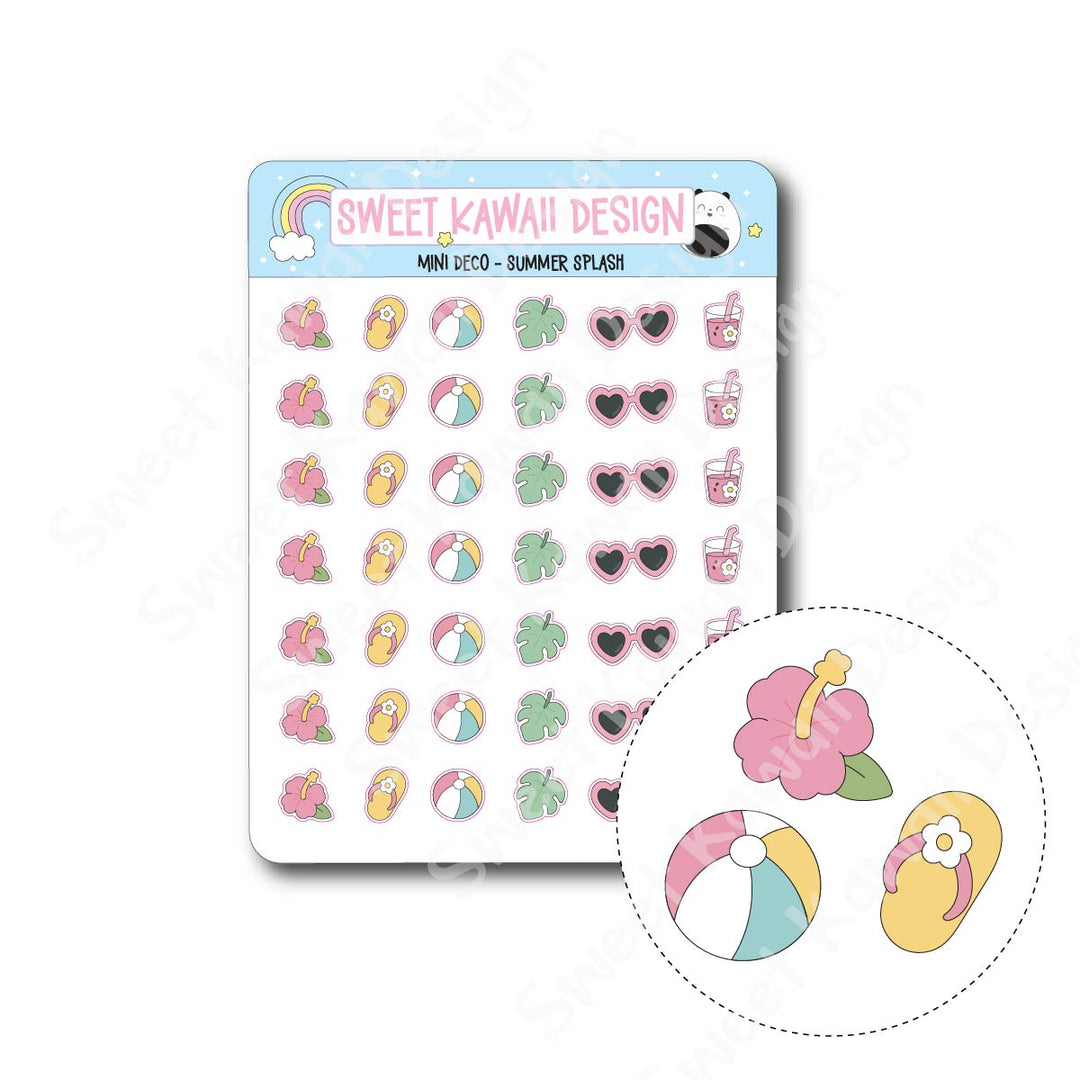 Kawaii Mini Deco Stickers - Summer Splash