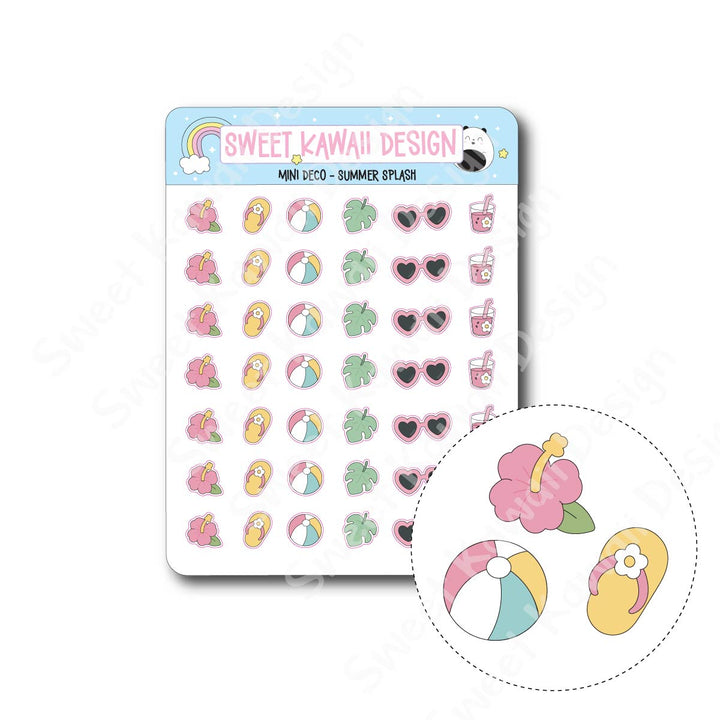 Kawaii Mini Deco Stickers - Summer Splash