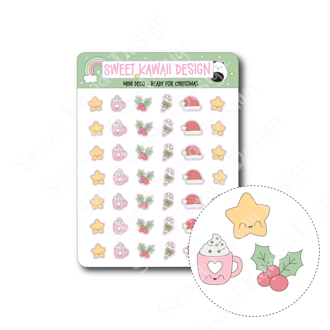 Kawaii Mini Deco Stickers - Ready for Christmas
