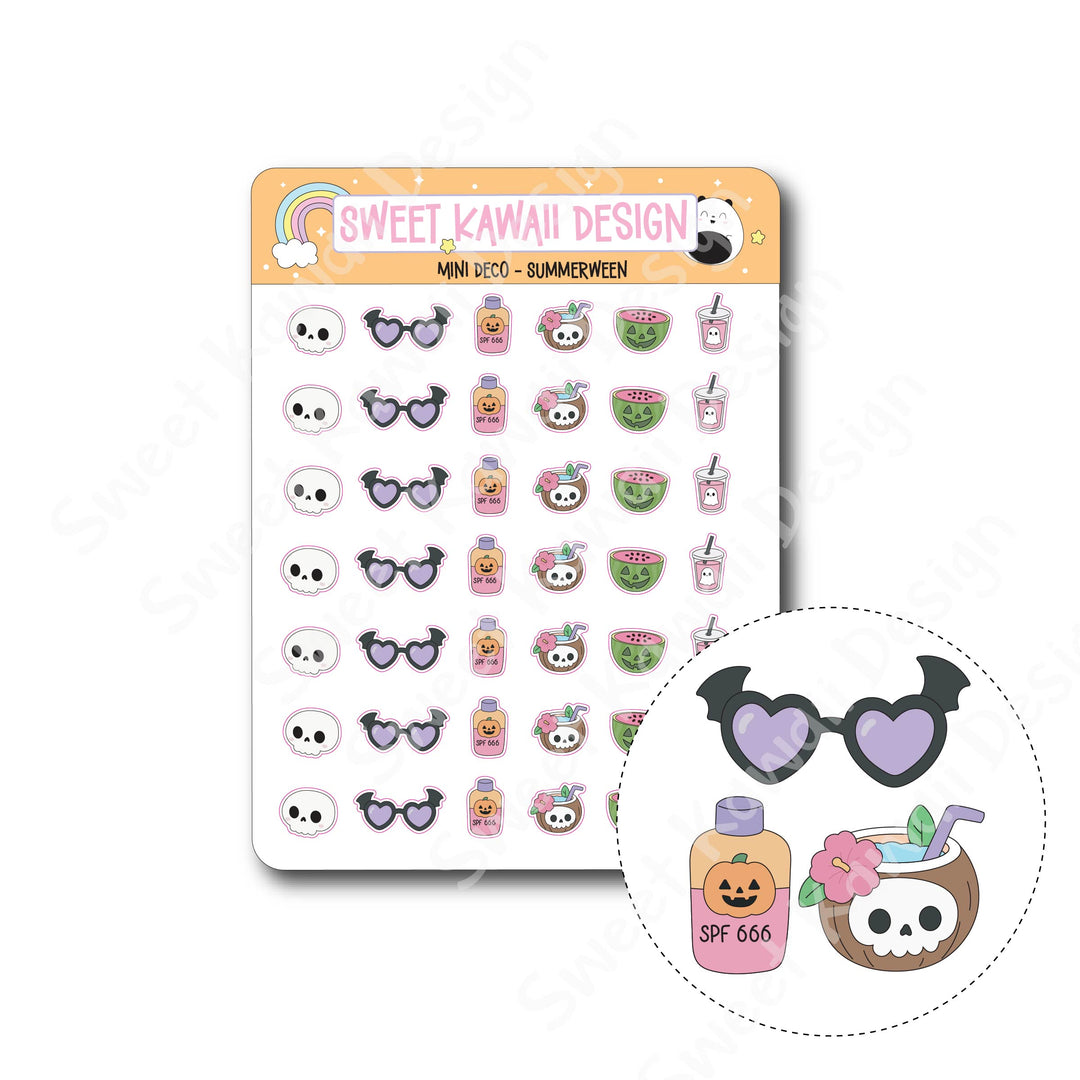 Kawaii Mini Deco Stickers - Summerween