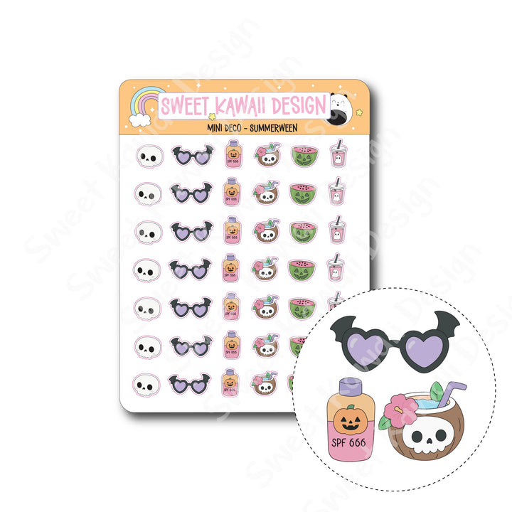 Kawaii Mini Deco Stickers - Summerween