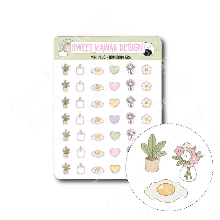 Kawaii Mini Deco Stickers - Homebody Era