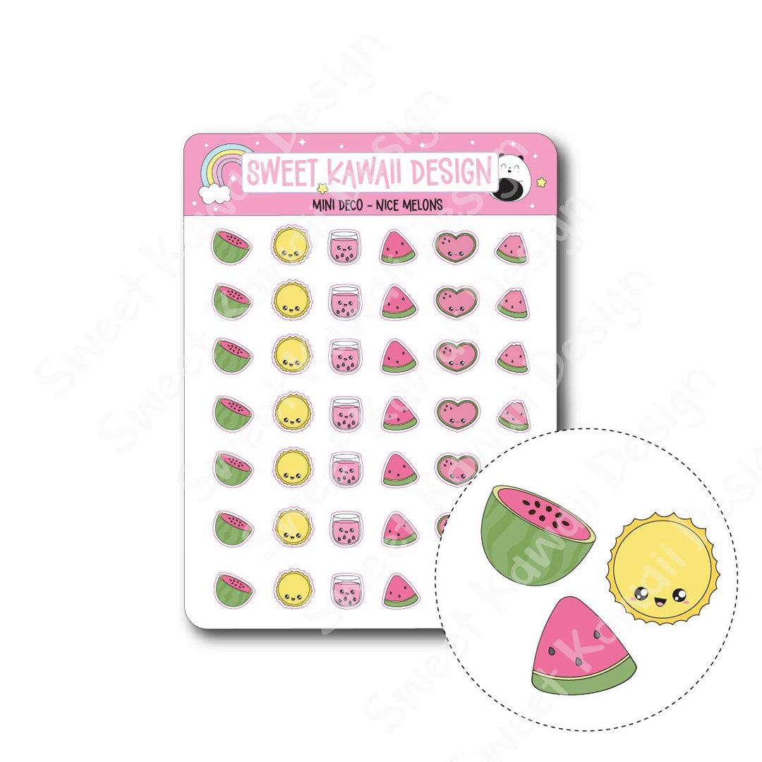 Kawaii Mini Deco Stickers - Nice Melons