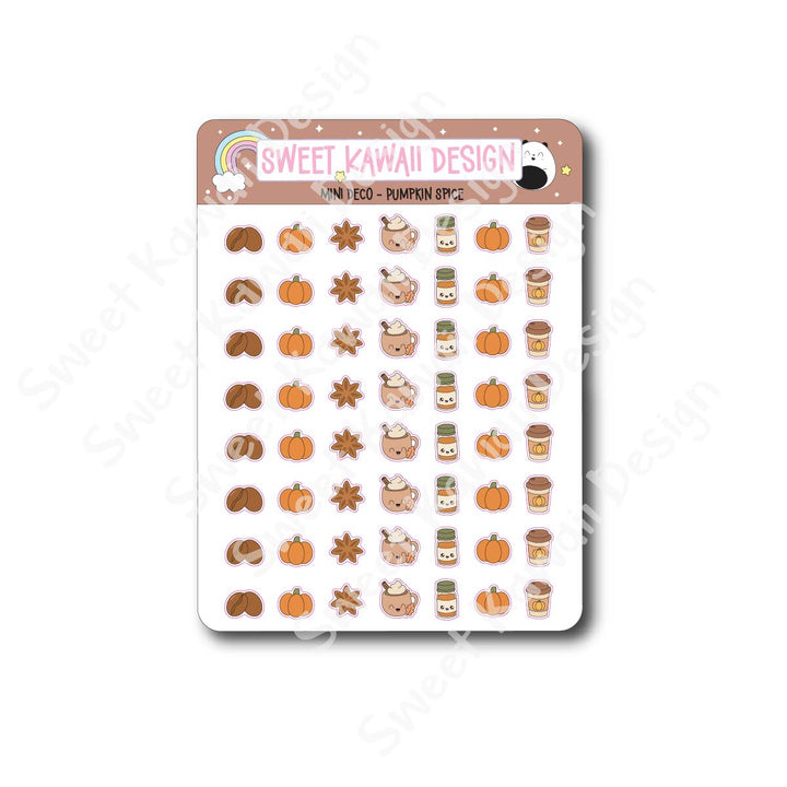 Kawaii Mini Deco Stickers - Pumpkin Spice Latte