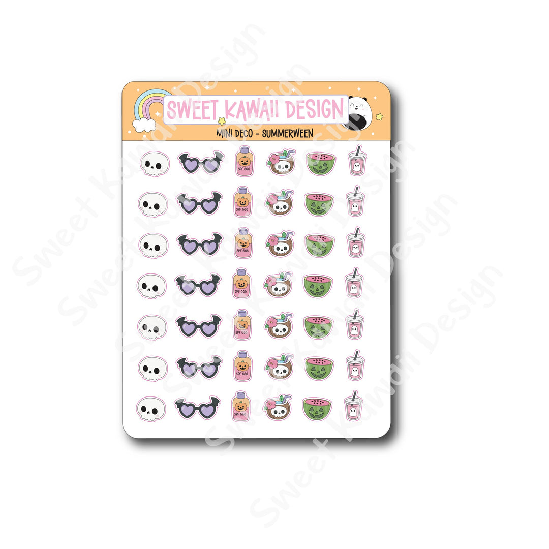 Kawaii Mini Deco Stickers - Summerween
